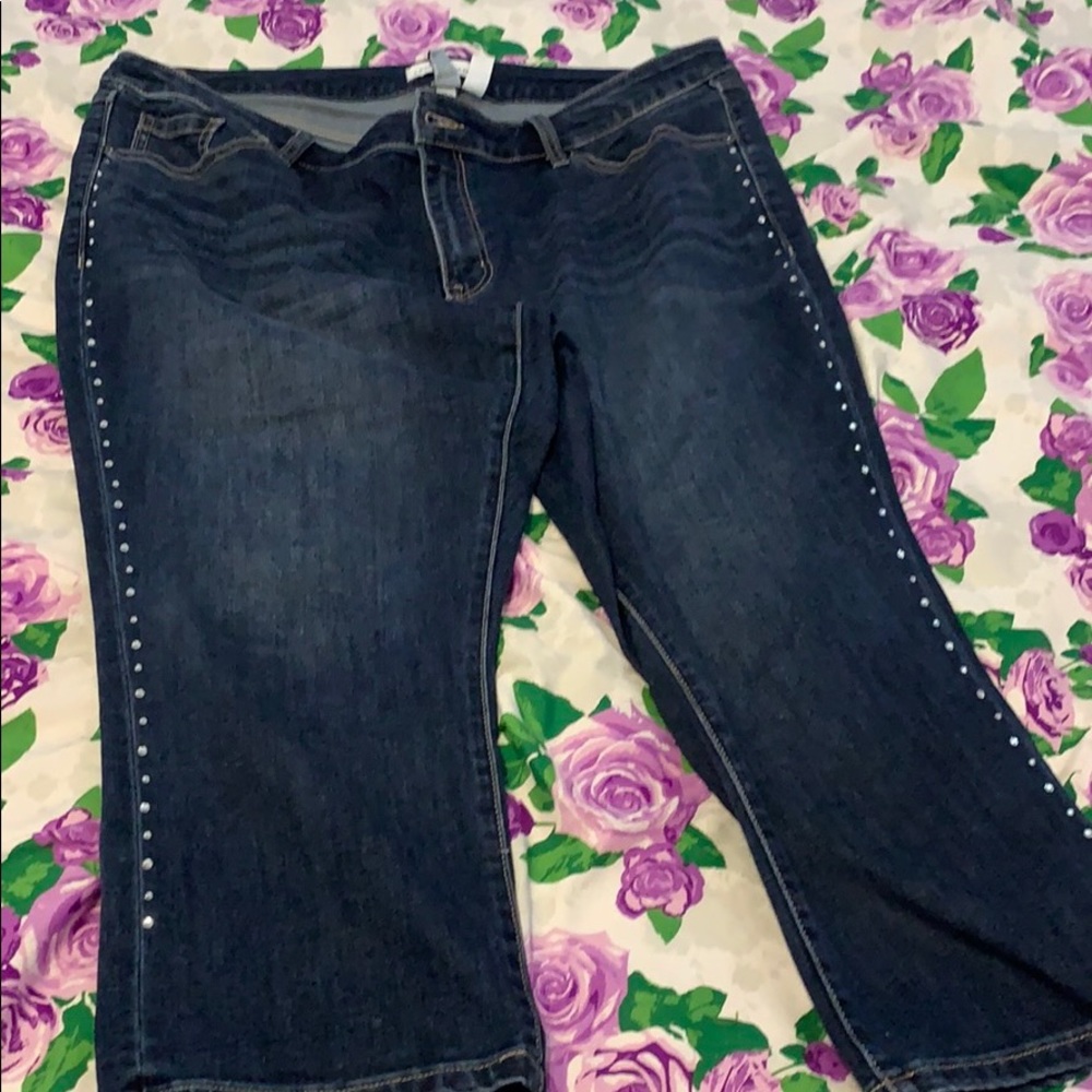 Plus size mid rise jeans